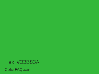 Hex #33b83a Color Image