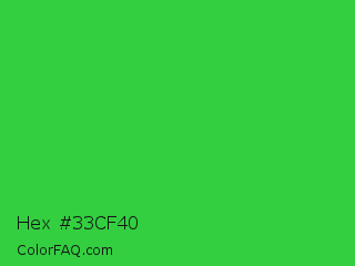 Hex #33cf40 Color Image