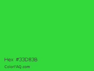 Hex #33d83b Color Image
