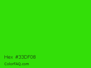 Hex #33df08 Color Image