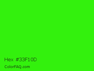 Hex #33f10d Color Image