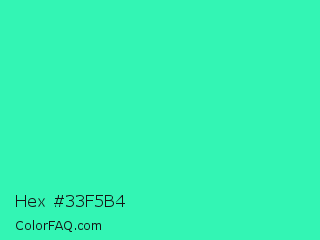Hex #33f5b4 Color Image