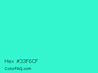 Hex #33f6cf Color Image