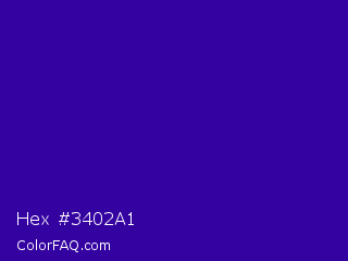 Hex #3402a1 Color Image