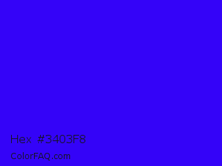 Hex #3403f8 Color Image