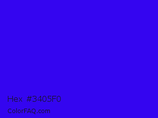 Hex #3405f0 Color Image