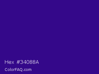 Hex #34088a Color Image