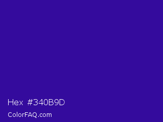 Hex #340b9d Color Image