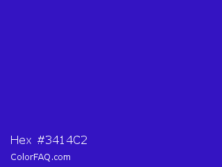 Hex #3414c2 Color Image