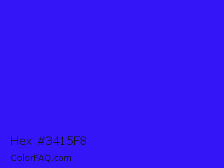 Hex #3415f8 Color Image