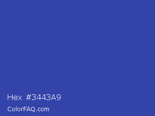 Hex #3443a9 Color Image