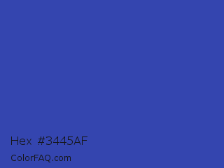 Hex #3445af Color Image
