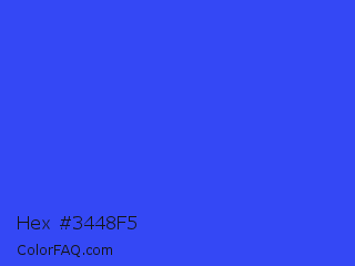 Hex #3448f5 Color Image