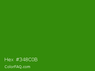 Hex #348c0b Color Image