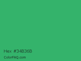Hex #34b36b Color Image