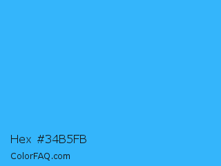 Hex #34b5fb Color Image
