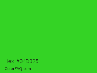 Hex #34d325 Color Image