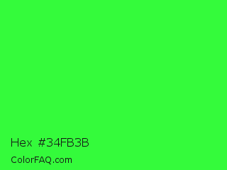 Hex #34fb3b Color Image