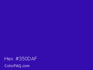 Hex #350daf Color Image
