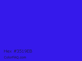 Hex #3519eb Color Image