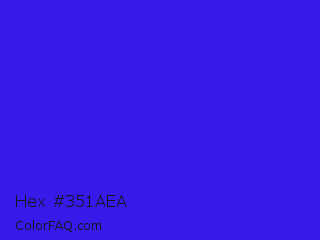 Hex #351aea Color Image
