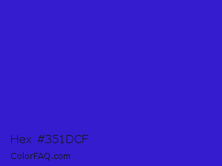 Hex #351dcf Color Image