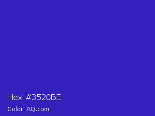 Hex #3520be Color Image
