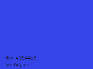 Hex #3544e8 Color Image