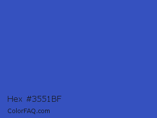 Hex #3551bf Color Image