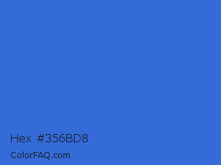 Hex #356bd8 Color Image