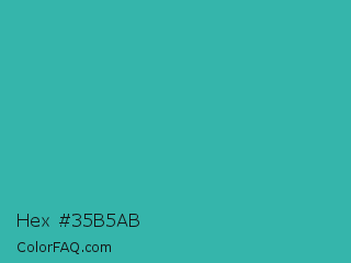 Hex #35b5ab Color Image