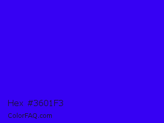 Hex #3601f3 Color Image