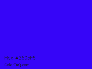 Hex #3605f8 Color Image