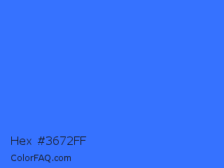 Hex #3672ff Color Image