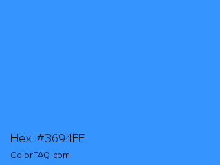Hex #3694ff Color Image