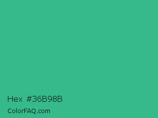 Hex #36b98b Color Image