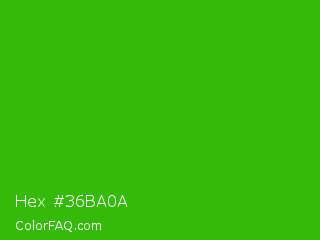 Hex #36ba0a Color Image
