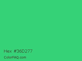 Hex #36d277 Color Image