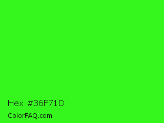 Hex #36f71d Color Image
