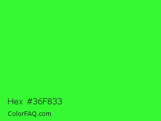 Hex #36f833 Color Image