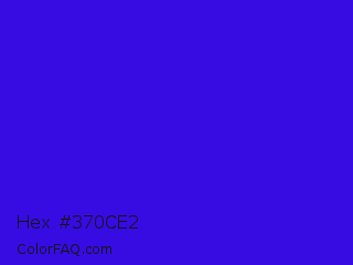 Hex #370ce2 Color Image