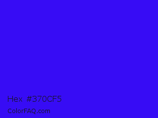 Hex #370cf5 Color Image