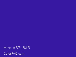 Hex #3718a3 Color Image