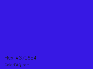 Hex #3718e4 Color Image