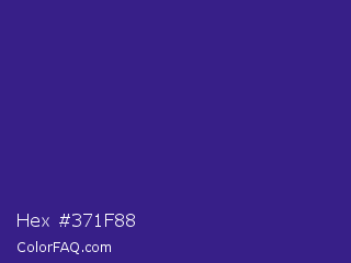 Hex #371f88 Color Image