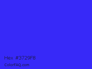 Hex #3729f8 Color Image