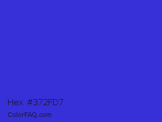Hex #372fd7 Color Image