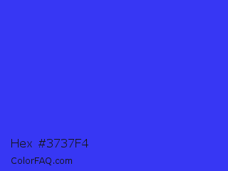 Hex #3737f4 Color Image