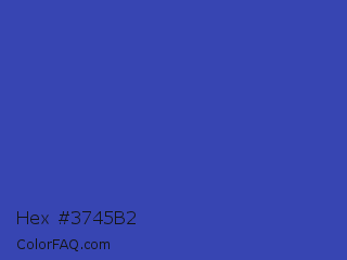 Hex #3745b2 Color Image