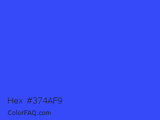 Hex #374af9 Color Image